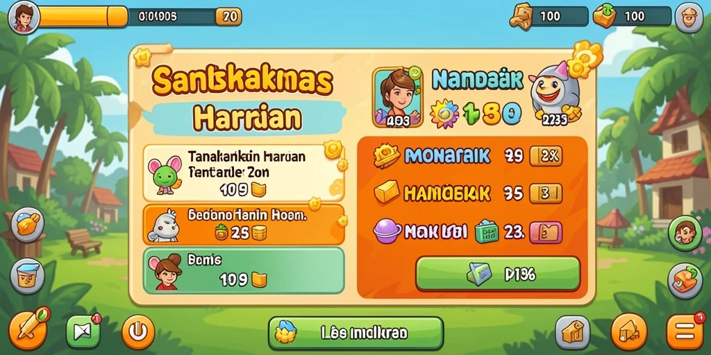 Tampilan menu utama BINTANGMPO yang menarik dan mudah dinavigasi.