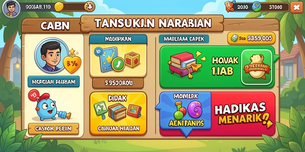 Tampilan menu utama yang menarik dan mudah dinavigasi.